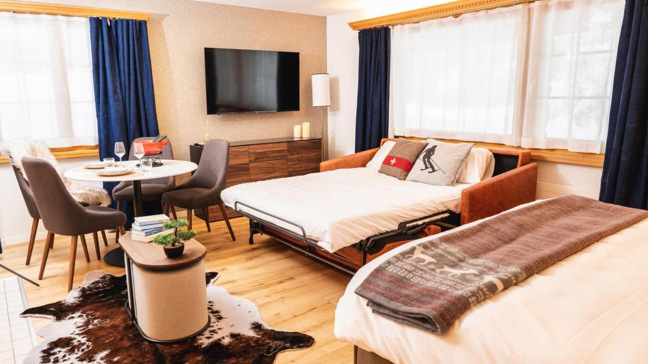 Wunderstay Alpine 16 Chic Studio Central Location Klosters-Serneus Exterior foto